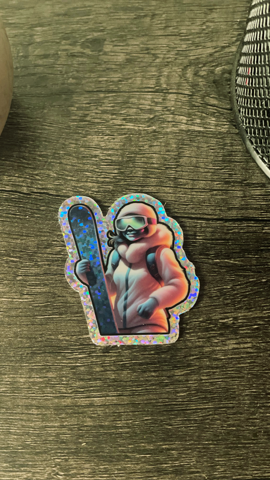 Betty The Yeti Glitter Sticker