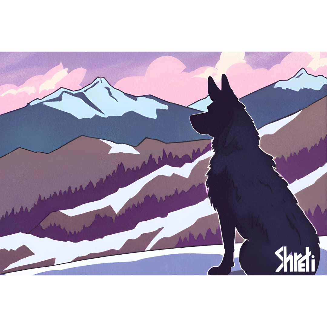 Doggo solitario Pegatina