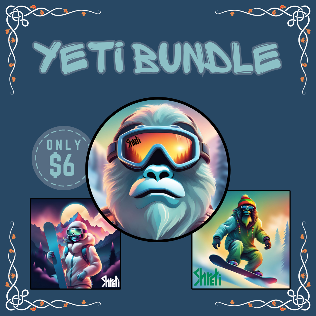 2" x 2" Yeti Sticker Bundle