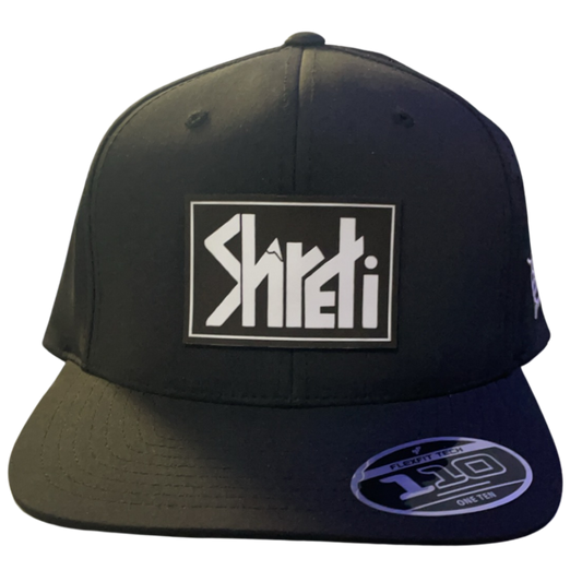 Black Inverted Logo Snap-Back Hat